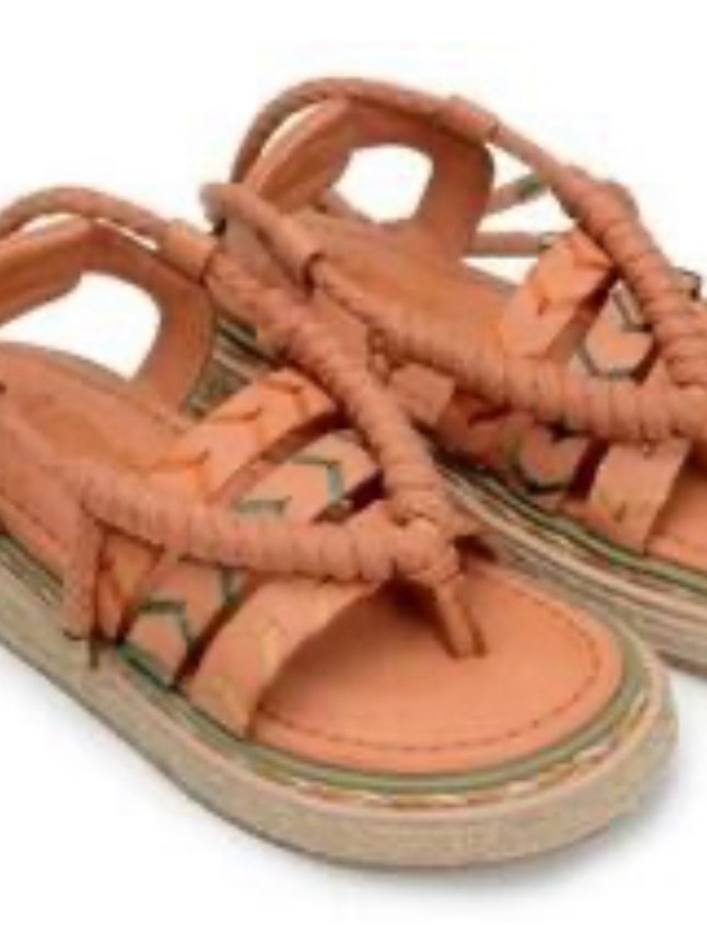Farm Rio Rope Tie platform sandals. Size 10